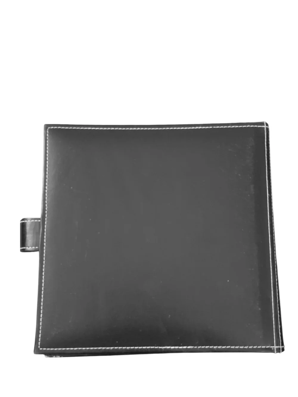Black Leather Photo Album with Window
